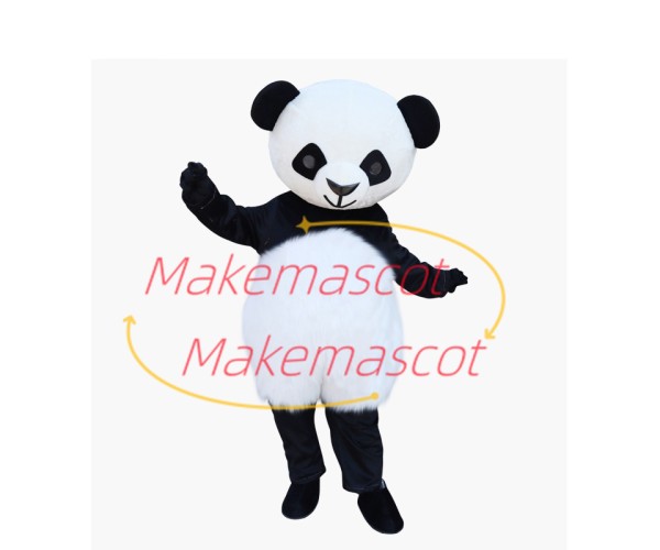 Lifesome Panda With Furry Body Mascot Costume Lifesome Panda With Furry Body Mascot Costume