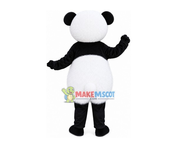 Lifesome Panda With Furry Body Mascot Costume
