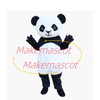 Lifesome Panda With Furry Body Mascot Costume Lifesome Panda With Furry Body Mascot Costume