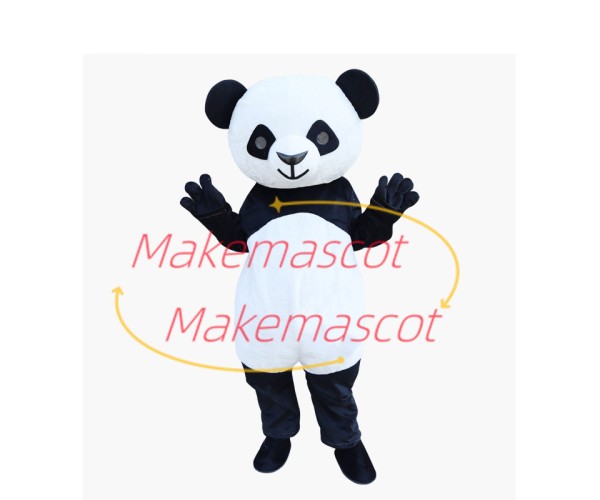 Lifesome Panda With Furry Body Mascot Costume Lifesome Panda With Furry Body Mascot Costume