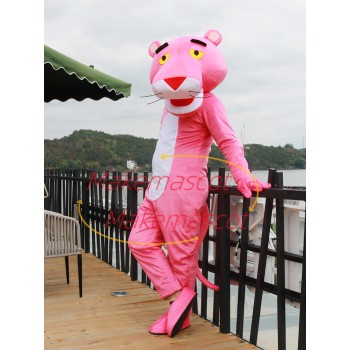 The Cozy Pink Panther Cartoon Mascot Costume