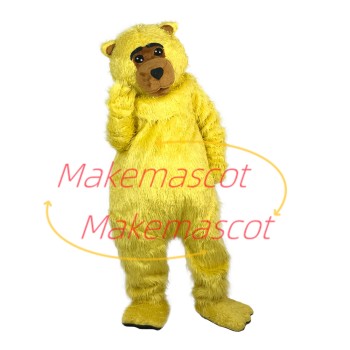 Soft Furry Yellow Bear Mascot Costume Soft Furry Yellow Bear Mascot Costume