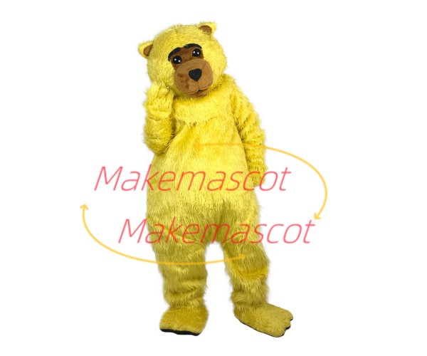 Soft Furry Yellow Bear Mascot Costume Soft Furry Yellow Bear Mascot Costume