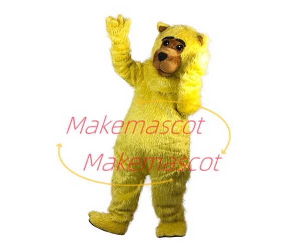 Soft Furry Yellow Bear Mascot Costume Soft Furry Yellow Bear Mascot Costume