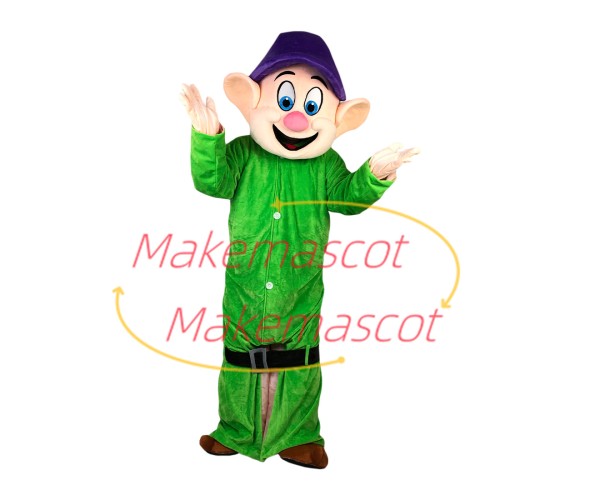 Fashion Cartoon Dwarf With Long Body Mascot Costume