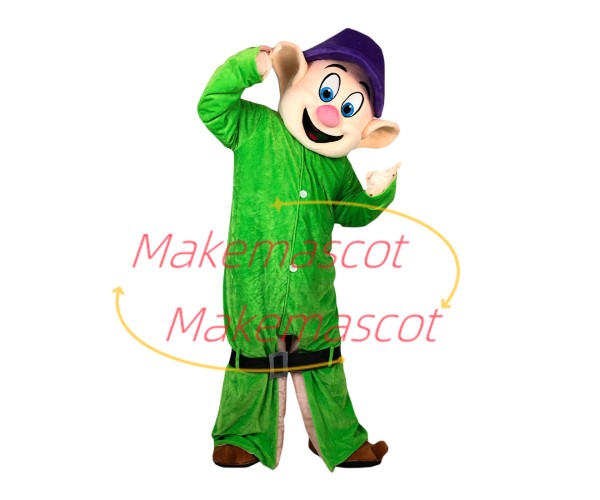 Fashion Cartoon Dwarf With Long Body Mascot Costume