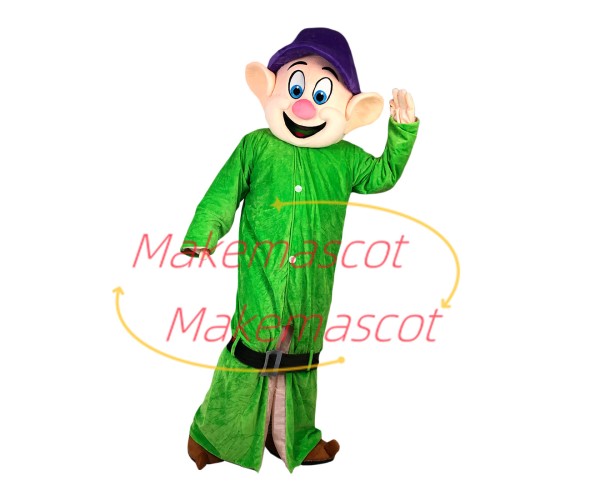 Fashion Cartoon Dwarf With Long Body Mascot Costume