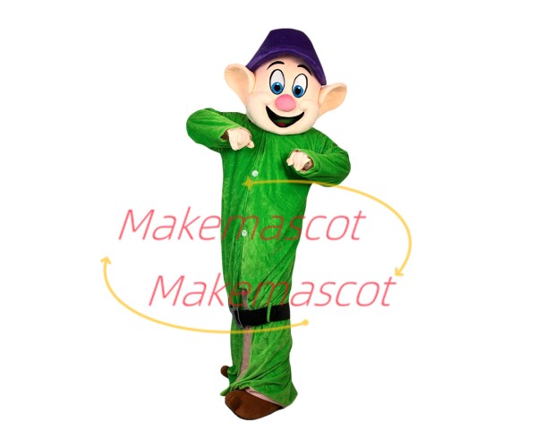 Fashion Cartoon Dwarf With Long Body Mascot Costume