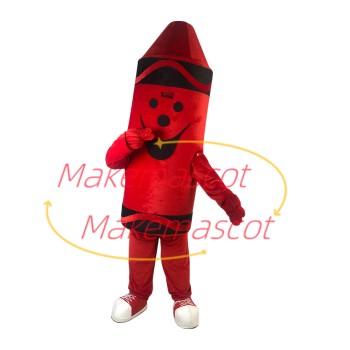 Breathable Cartoon Red Crayon Mascot Costume