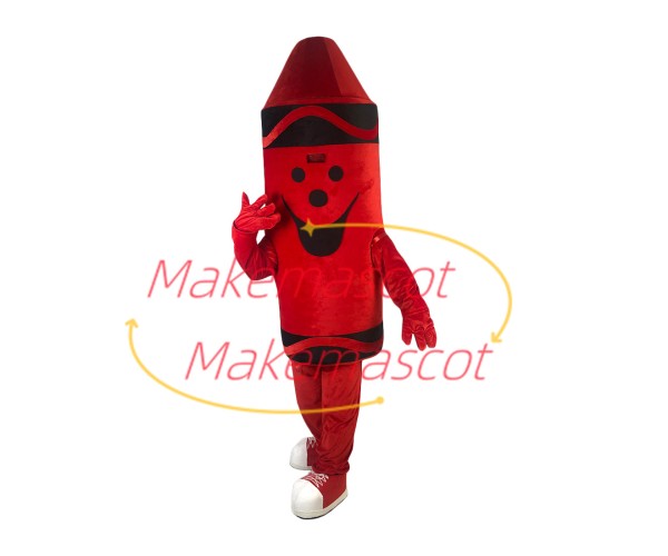 Breathable Cartoon Red Crayon Mascot Costume Breathable Cartoon Red Crayon Mascot Costume