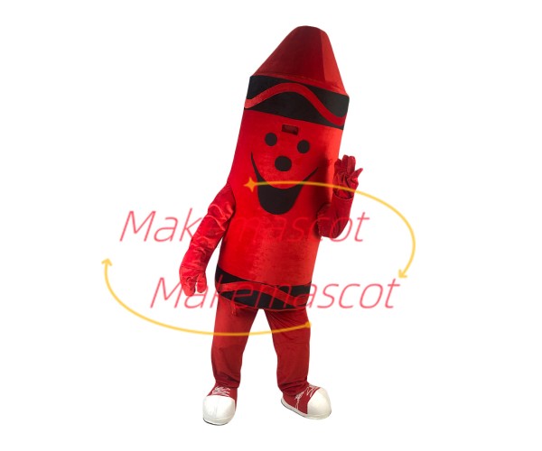 Breathable Cartoon Red Crayon Mascot Costume Breathable Cartoon Red Crayon Mascot Costume