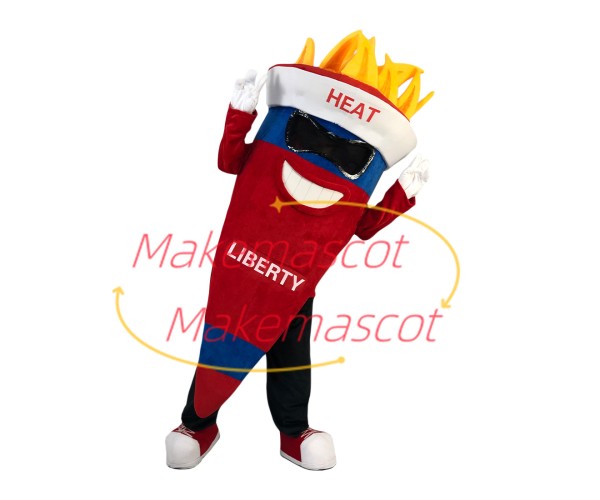 Lit Torch of The University Mascot Costume Lit Torch of The University Mascot Costume
