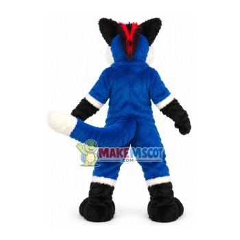 Tactical Adult Blue Wolf Mascot Soft Costume Tactical Adult Blue Wolf Mascot Soft Costume