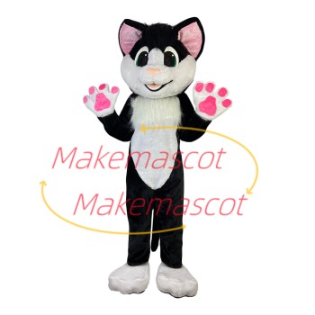 Well-behaved Pet Dog With Pink Paws Mascot Costume