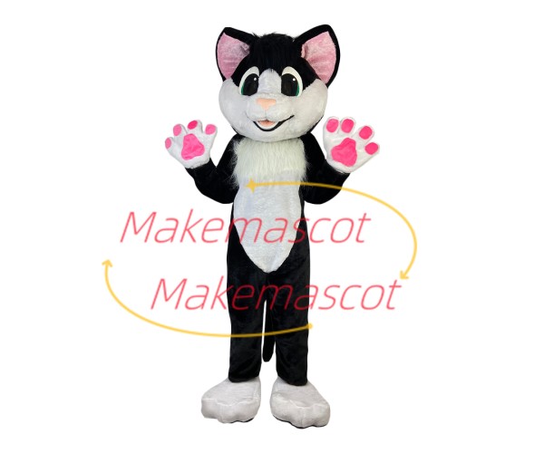 Well-behaved Pet Dog With Pink Paws Mascot Costume