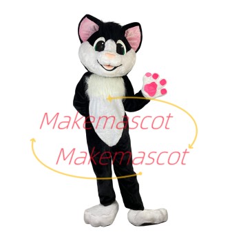Well-behaved Pet Dog With Pink Paws Mascot Costume