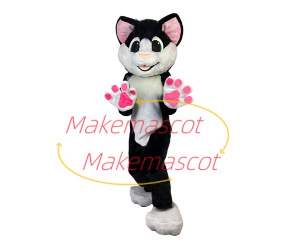 Well-behaved Pet Dog With Pink Paws Mascot Costume