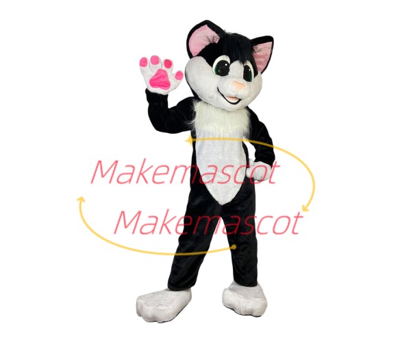 Well-behaved Pet Dog With Pink Paws Mascot Costume