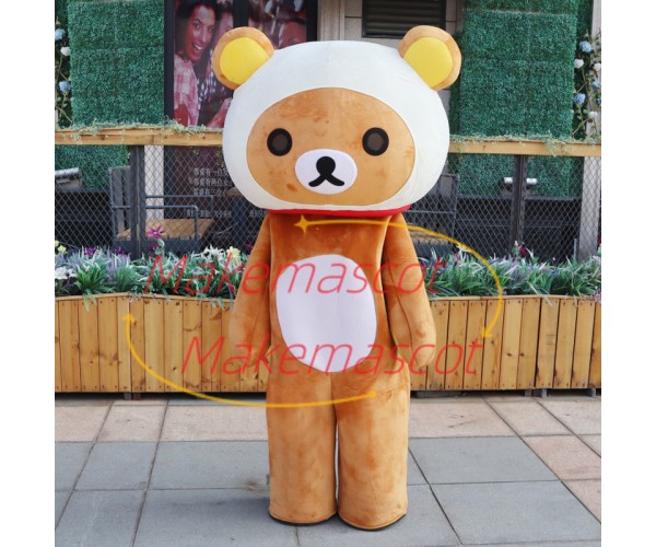 Drowsy Rilakkuma With White Kerchief Mascot Costume Drowsy Rilakkuma With White Kerchief Mascot Costume