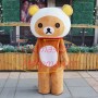 Drowsy Rilakkuma With White Kerchief Mascot Costume