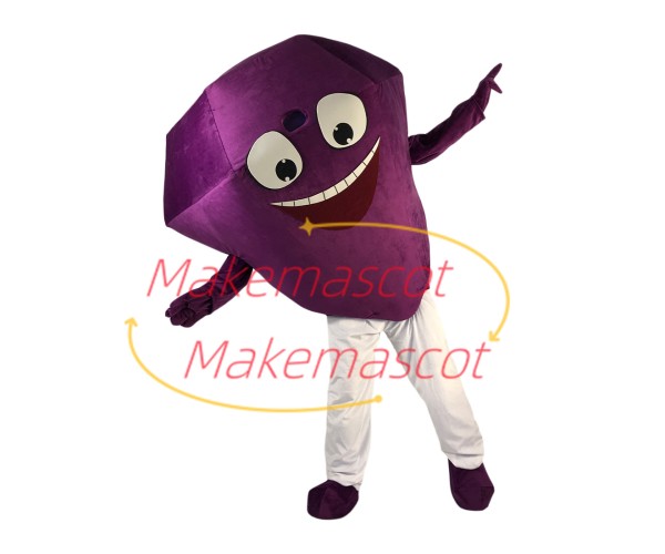 Large Carat Purple Rhomboid Diamond Mascot Costume