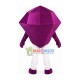 Large Carat Purple Rhomboid Diamond Mascot Costume Large Carat Purple Rhomboid Diamond Mascot Costume