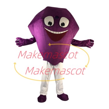 Large Carat Purple Rhomboid Diamond Mascot Costume