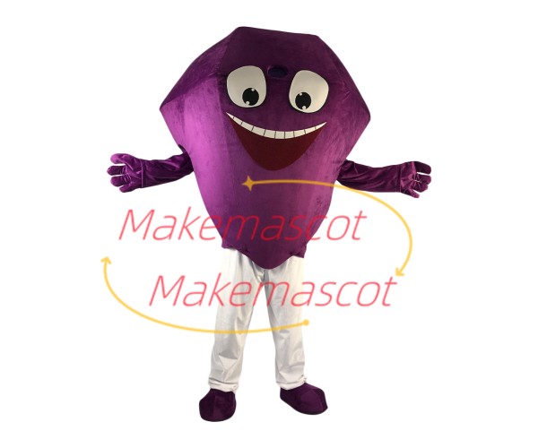 Large Carat Purple Rhomboid Diamond Mascot Costume