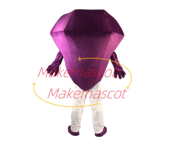 Large Carat Purple Rhomboid Diamond Mascot Costume