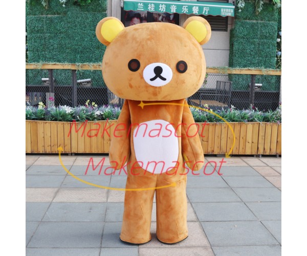 Drowsy Rilakkuma With White Kerchief Mascot Costume Drowsy Rilakkuma With White Kerchief Mascot Costume