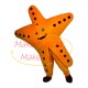 Gorgeous Orange Starfish Cartoon Mascot Costume