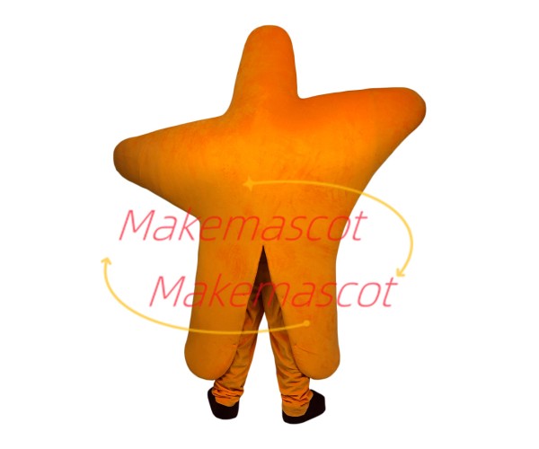 Gorgeous Orange Starfish Cartoon Mascot Costume