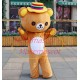 Pleasant Rilakkuma With Rainbow Hat Mascot Costume Pleasant Rilakkuma With Rainbow Hat Mascot Costume