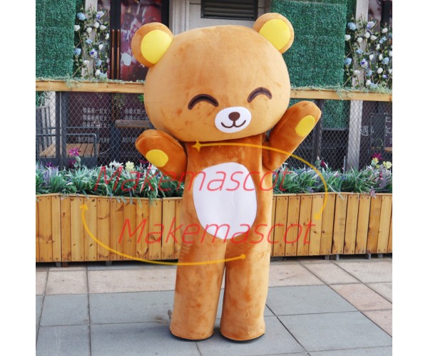 Thrilled Rilakkuma Cartoon Mascot Costume for Adult Thrilled Rilakkuma Cartoon Mascot Costume for Adult