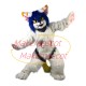 Adult Fancy Long Wool White Tiger Mascot Costume