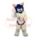 Adult Fancy Long Wool White Tiger Mascot Costume