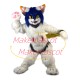 Adult Fancy Long Wool White Tiger Mascot Costume