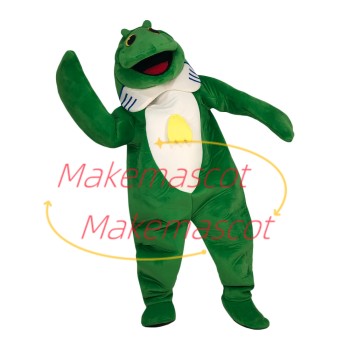 Croaking The Big Mouth Frog Mascot Soft Costume