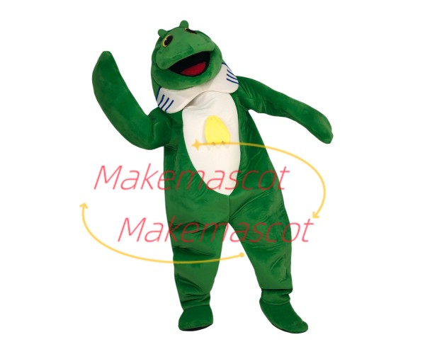 Croaking The Big Mouth Frog Mascot Soft Costume