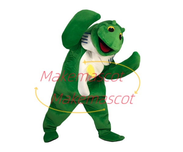 Croaking The Big Mouth Frog Mascot Soft Costume