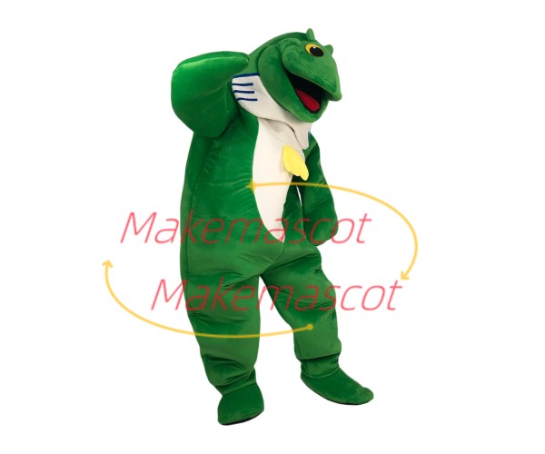 Croaking The Big Mouth Frog Mascot Soft Costume