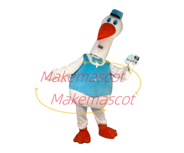The Dignified Service White Goose Mascot Costume