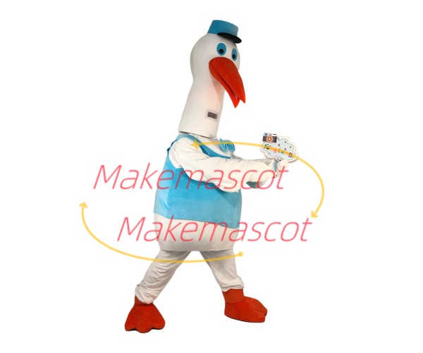 The Dignified Service White Goose Mascot Costume