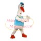 The Dignified Service White Goose Mascot Costume