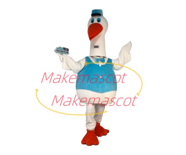 The Dignified Service White Goose Mascot Costume