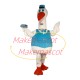 The Dignified Service White Goose Mascot Costume