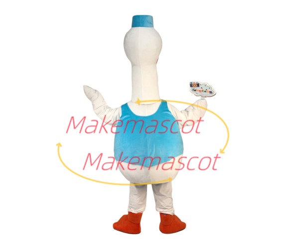The Dignified Service White Goose Mascot Costume