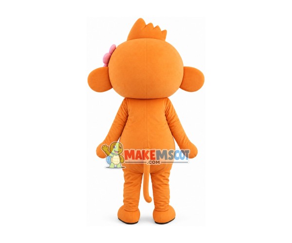 Cartoon CICI Monkey With Pink Flower Mascot Costume Cartoon CICI Monkey With Pink Flower Mascot Costume