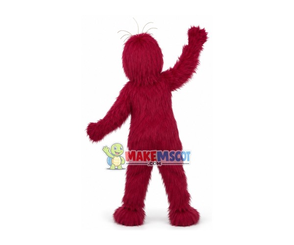 Cartoon Red Furry Monster Mascot Costume for Outdoor Event Cartoon Red Furry Monster Mascot Costume for Outdoor Event