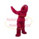 Cartoon Red Furry Monster Mascot Costume for Outdoor Event